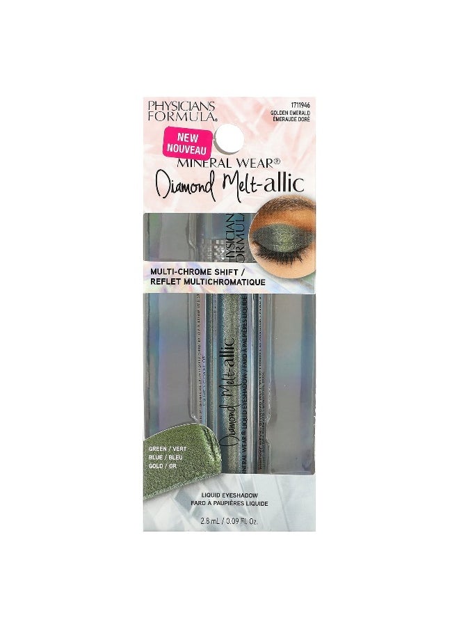 Physician's Formula Physicians Formula, Mineral Wear, Diamond Melt-allic Liquid Eyeshadow, 1711946 Golden Emerald, 0.09 fl oz (2.8 ml)  - Image 2
