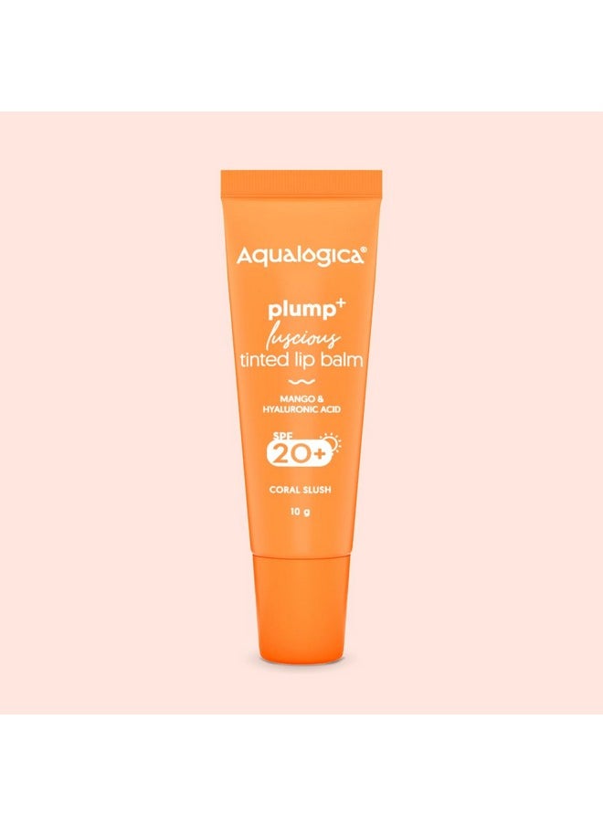 Aqualogica Coral Slush Plump+ Luscious Tinted Lip Balm With Mango And Hyaluronic Acid10G  - Image 2