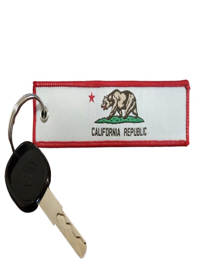 JAVD California Flag Keychain Tag with Key Ring - Keys, Cars, Motorcycles, Backpacks, Luggage and Gifts - EDC (3 Pack) - Image 3