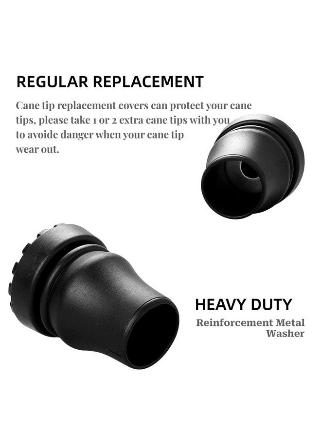 Sliverdew 4Pcs Cane Tips 3/4 Inch Heavy Duty Rubber Cane Tips, Anti Slip TPR Replacement Rubber Tips for Canes, Walking Sticks, Hiking Stick, Seniors Crutches - Image 2