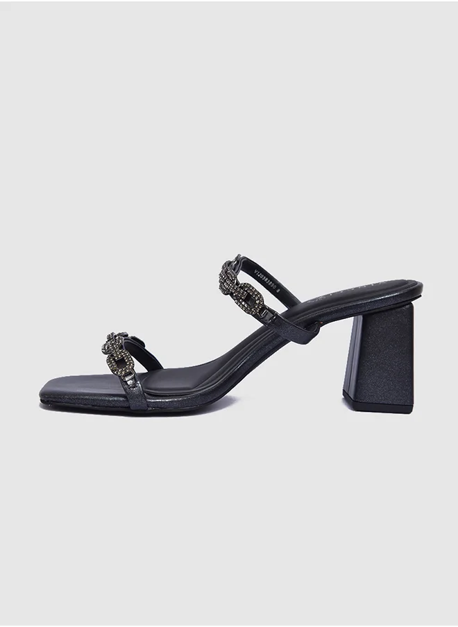 Vincci Multi Strap Mid Heel Sandals