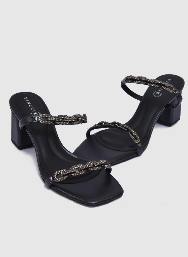 Vincci Multi Strap Mid Heel Sandals