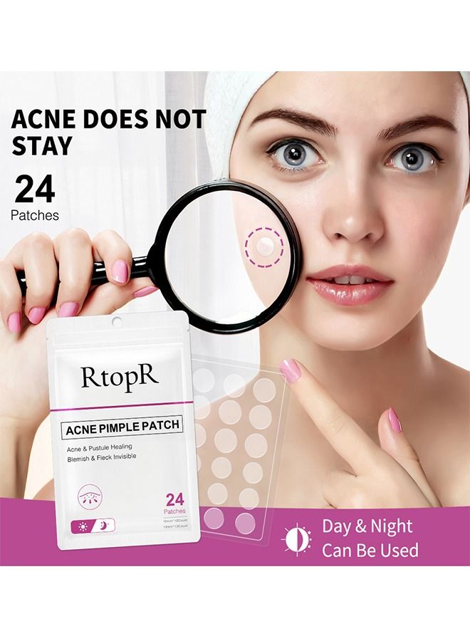RtopR 24 Patches Acne Pimple Patch Healing Acne And Pustule Can Be Used Day And Night - Image 2