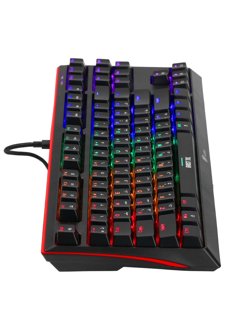 ASA - GHOST TKL Rainbow Mechanical Gaming Keyboard With 87 KEYS - Image 1