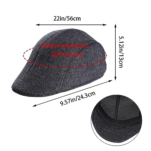 ishua 1920s Men Gangster Costume Accessories Set, 12 pcs Men Costume Accessories, Roaring Retro Mens Gatsby Accessories 1920s Black - Image 3