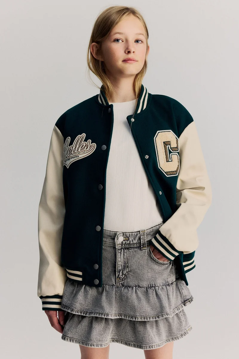 H&M Denim frill skirt