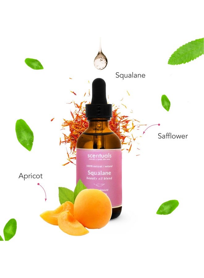 Scentuals Squalane Facial Oil Blend Face Moisturizer With Pure Squalane Apricot Oil Safflower Oil Vitamin E For Deep Hydration Anti Aging Natural Skin Care 2 Fl.Oz 60 Ml - Image 2