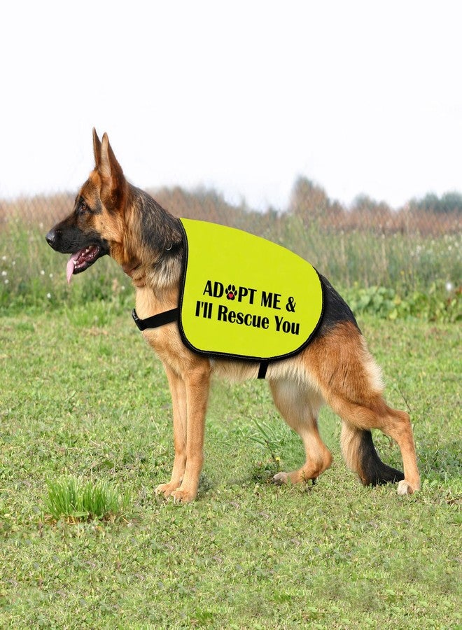 Zuo Bao Dog Adoption Jacket Vest Adopt Me I Will Rescue You Dog Harness Rescue Pitbull Slogan Vest (I'll Rescue You-Medium) - Image 2