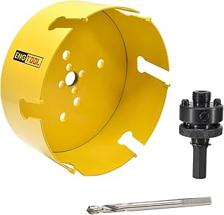 ENGTOOL MaxTool 3PCs 5" TCT Hole Saw 127mm Carbide Tip Holesaw Arbored for Cut Asphalt Brick Concrete Gypsum Limestone - Image 1