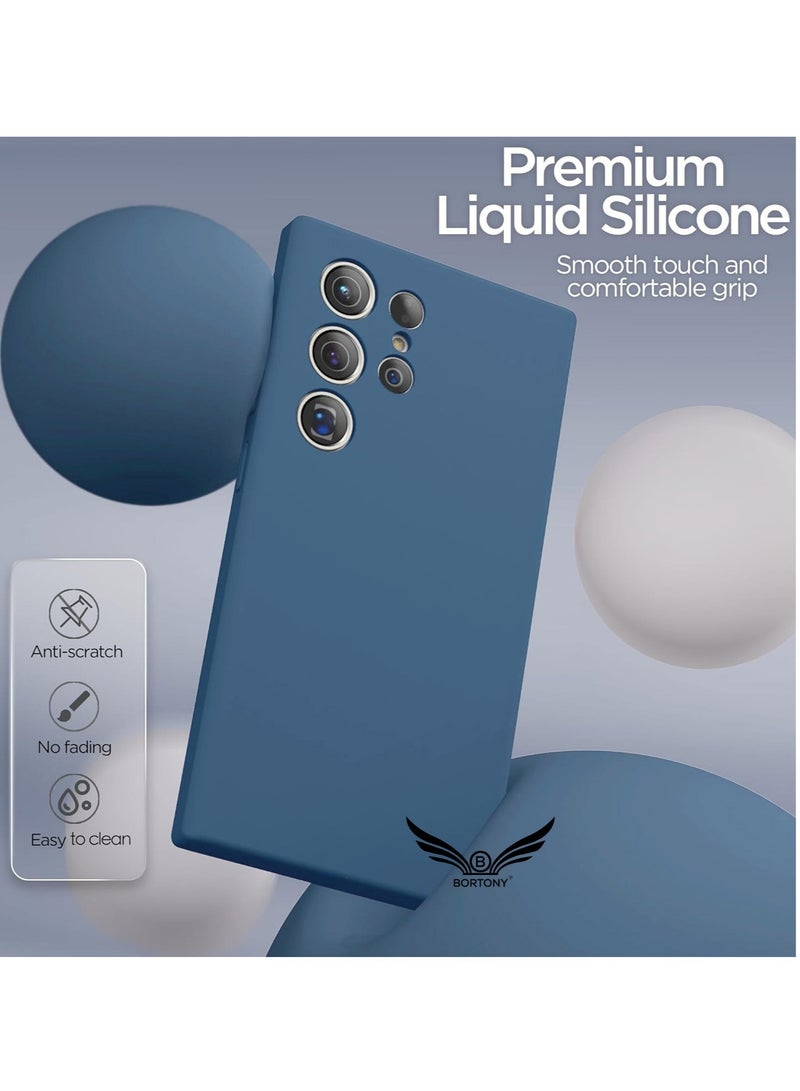 BORTONY Samsung S25 Ultra Case Liquid Silicone Case with Galaxy S25 Ultra Screen Protector Slim Fit Camera Protection Shockproof Phone Case Cover for Galaxy S25 Ultra 6.8 inch - Image 4