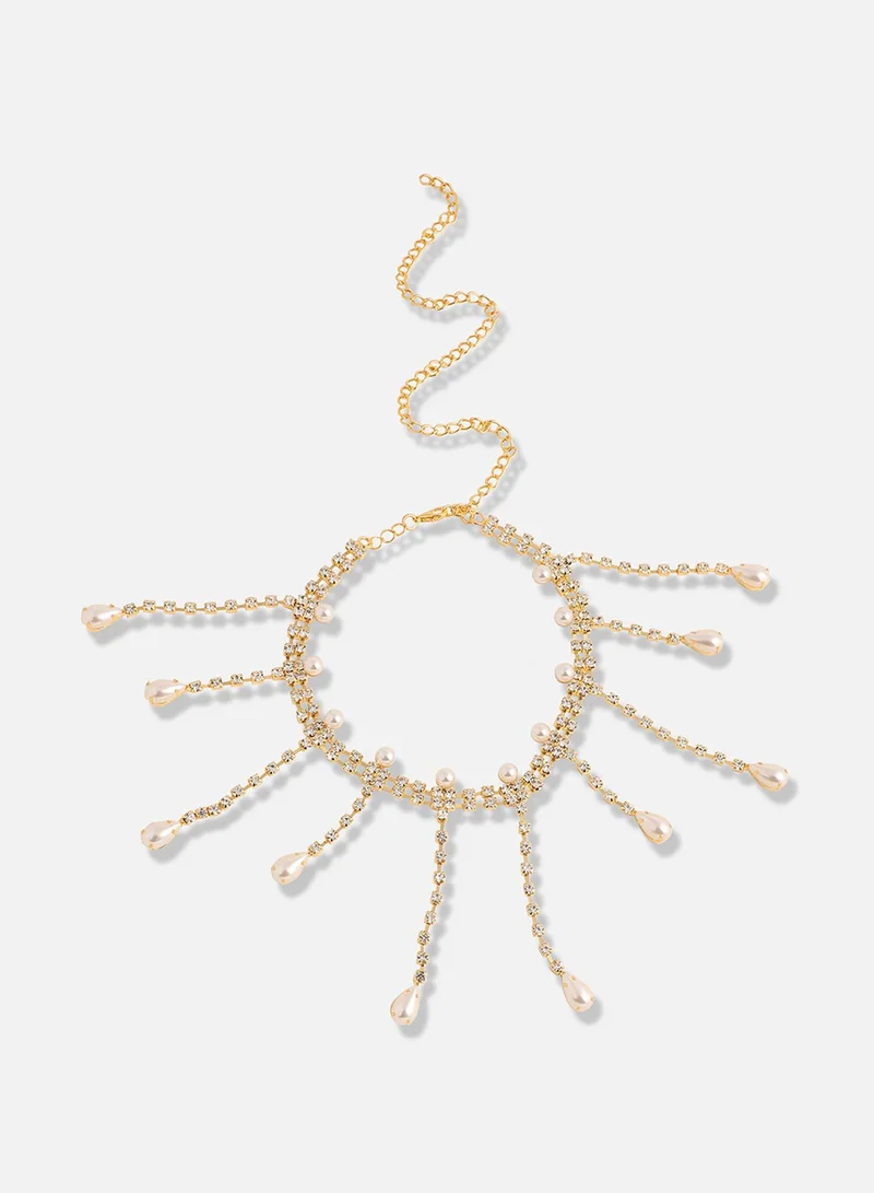 سوهي قلادة مصممة للحفلات مطلية بالفضة