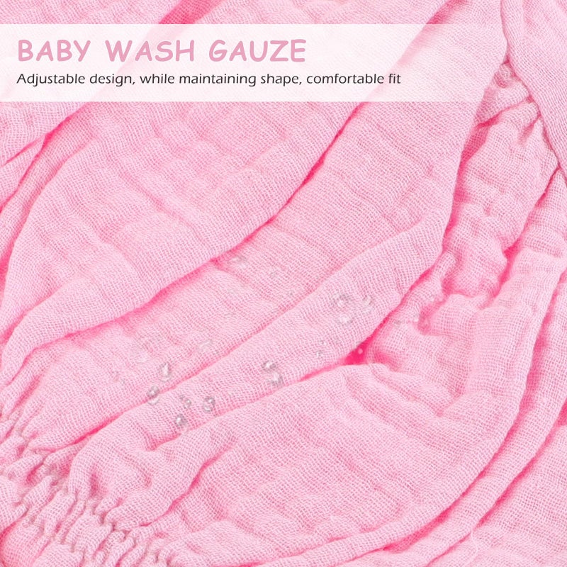 Baby Sun Protection Hat Pink 40 48cm Lightweight Breathable Cotton Gauze Cap For Newborn Outdoor - Image 5