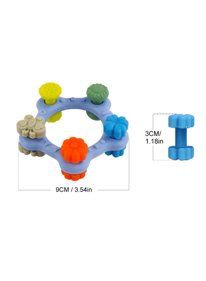 Blue Bracelet Teether Teething Soothing Toy Baby Teething Toy Silicone Bpa Free Suitable For Infants Boys Girls - Image 2