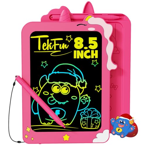TEKFUN LCD Writing Tablet for Kids 85 Inch Unicorn Doodle Board Drawing Tablet Reusable Electronic Pads Educational and Learning Toy Gift for 38 Years Old Boy and Girl Pink - Image 1
