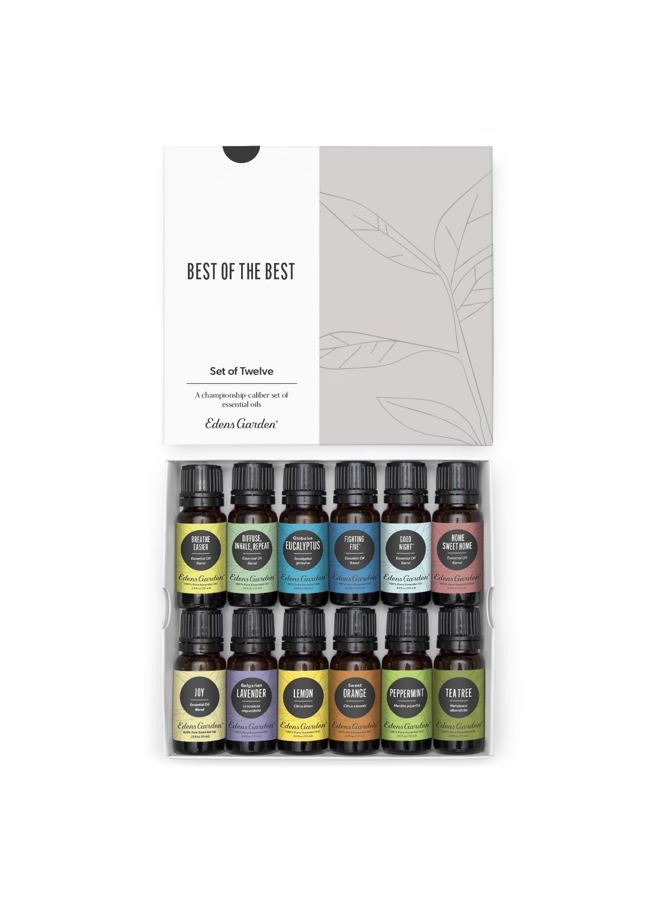 Edens Garden Best Of The Best Essential Oil 12 Set, Best 100% Pure Aromatherapy Beginners Kit (For Diffuser & Therapeutic Use), 10 ml - Image 1