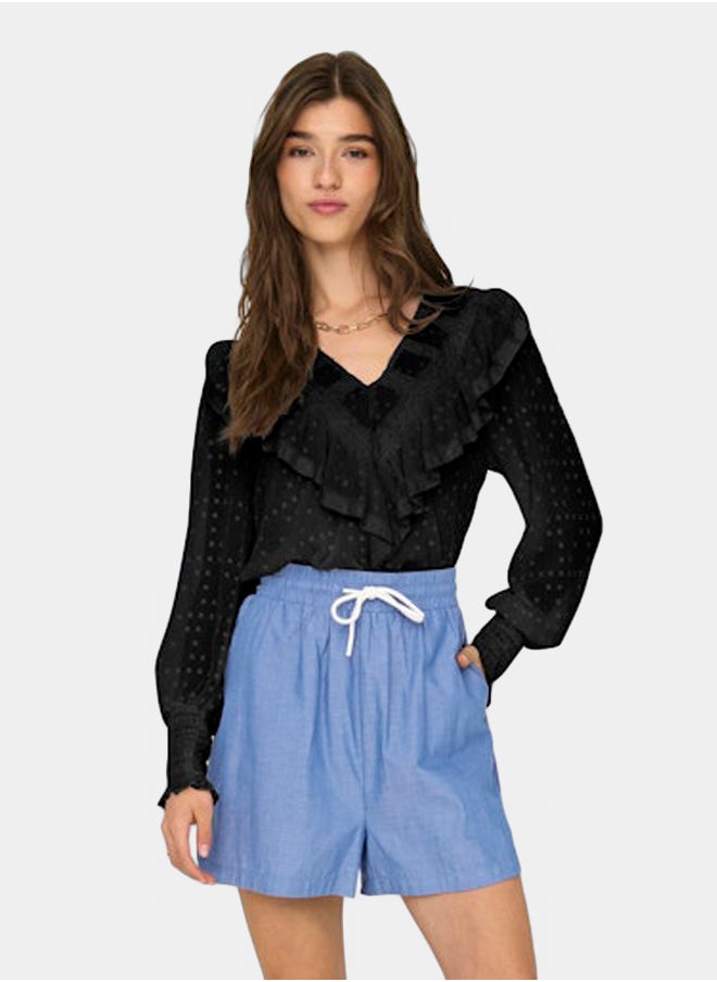 ONLY - Onleleanor Life L/S Dobby Top Wvn Noos - Image 1