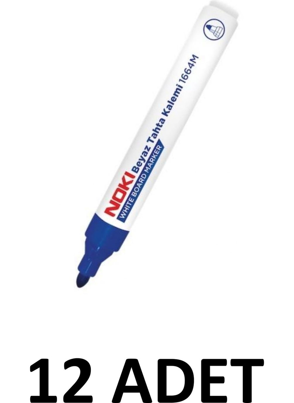 a 12 Pieces 1664M Writing Board Pen Round Tip Blue