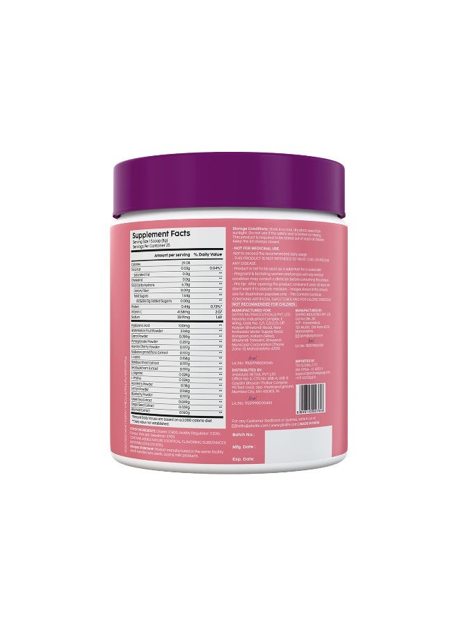 PLIX THE PLANT FIX Plant-Based Collagen Powder With Hyaluronic Acid For Radiant Skin - Watermelon Flavor, 400g- 50 Servings - Pack Of 2 - Image 2