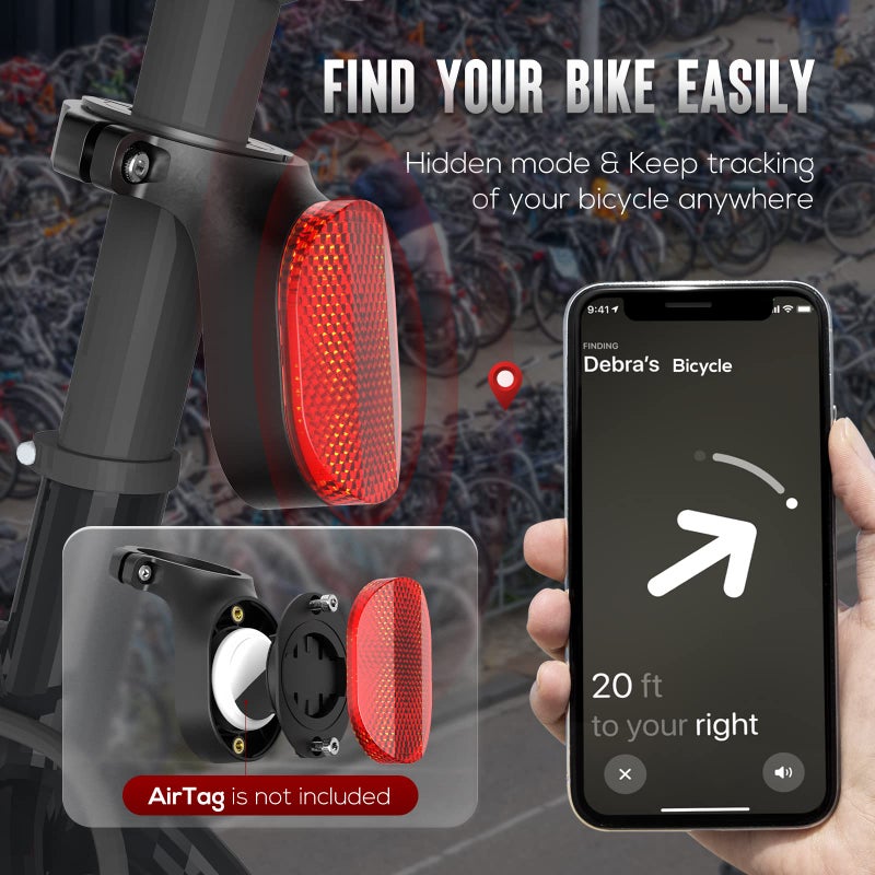 typecase Airtag Bike Mount, Hidden Bicycle Seatpost Mount Compatible with Apple Airtags & Garmin Varia, Anti-Theft Air tag GPS Tracker Bike Reflector Holder for Mountain Bikes, Electric Bicycle, and Scooter - Image 2