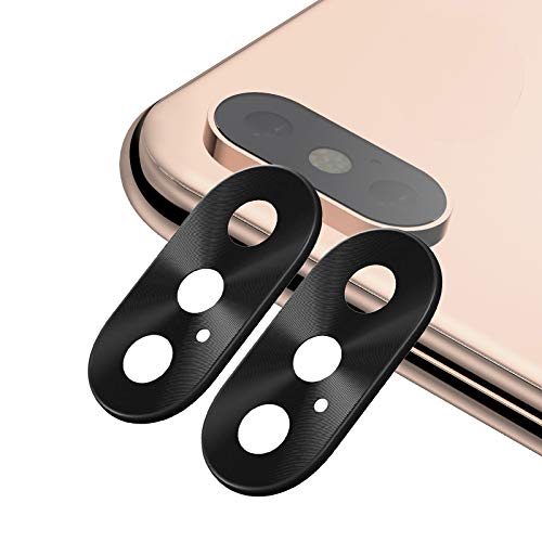 Uniwit For iPhone XS/XS Max Camera Lens Protector - [2 Pack] Premium Aluminum Alloy Back Rear Camera Lens Screen Cover Case Shield - Black - Image 1