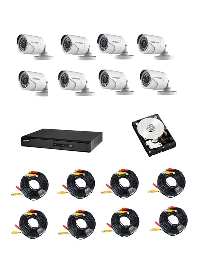 hikvision Hikvision 8-channel Turbo Hd Dvr Surveillance Camera Kit N22257057A