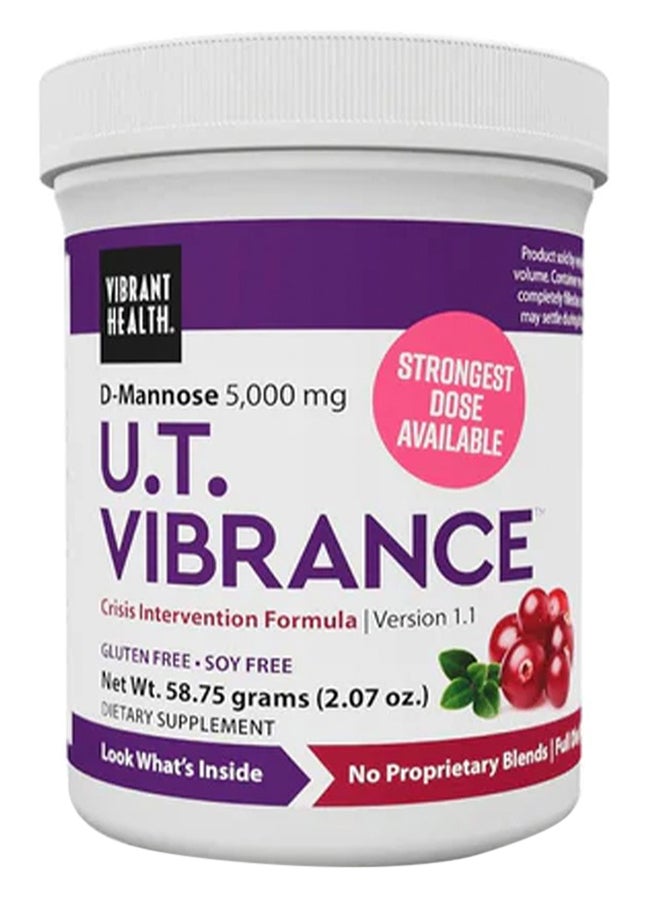 Vibrant Health U.T. Vibrance Powder with D-Mannose for Urinary Health, 58.75g - Image 1