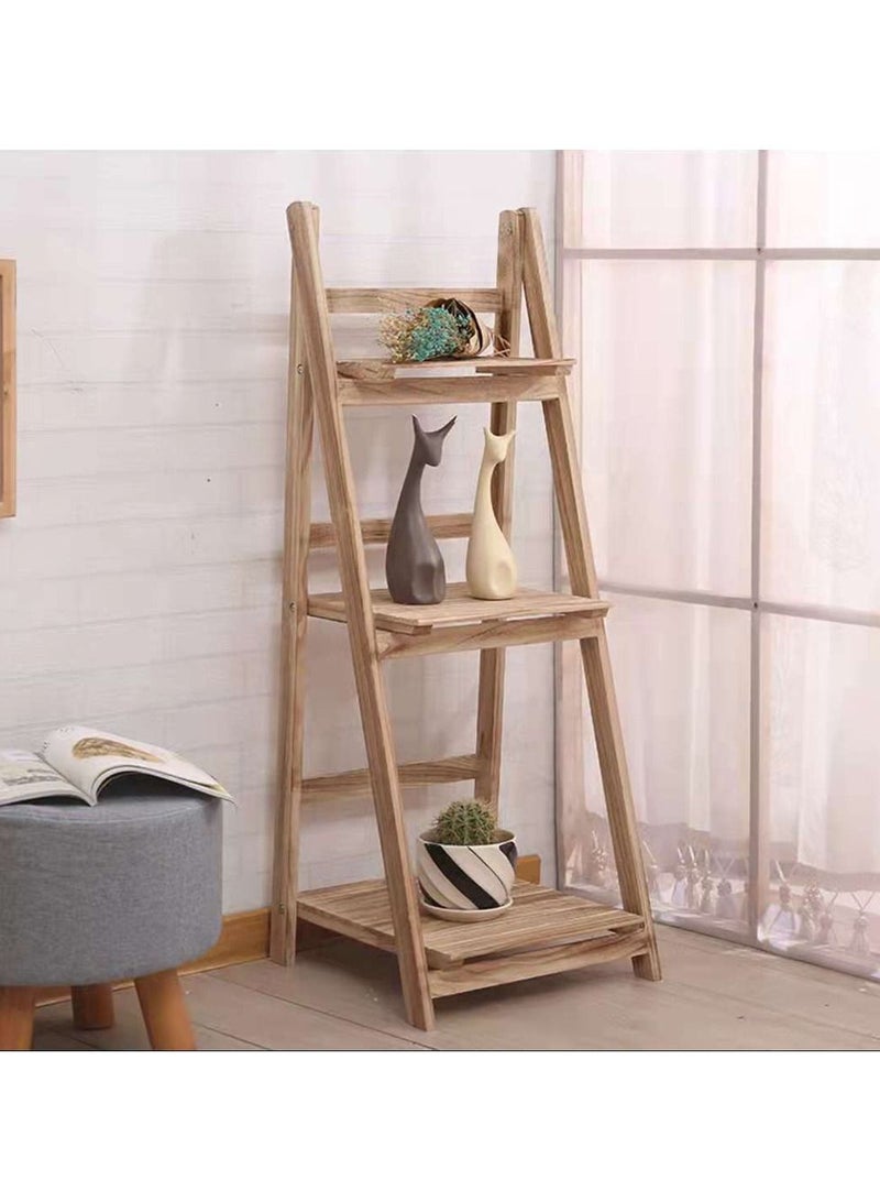 FFD Wooden Flower Stand Plant Display Shelf Multilayer Simplicity book Shelves towel holder bayhtoom shelf for Home Garden Patio Corner Outdoor Indoor Balcony  - Image 1