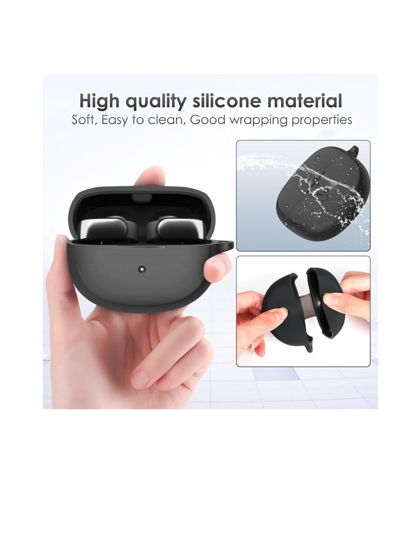 SYOSI Silicone Case for Bose Ultra Open Ear Earbuds Protective Case, Shockproof Silicone Case Protective Cover with Front LED Visible, Compatible with Bose Ultra Open Ear Earbuds, Black - Image 4