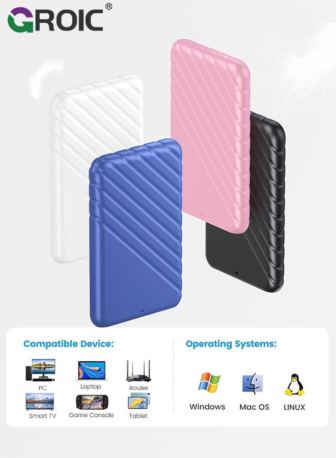 GROIC 2.5 Inch Hard Drive Blue Enclosure USB 3.0 to SATA 5Gbps for 7-9.5mm SSD HDD External Hard Drive Disk Case Support UASP Trim Tool - Image 5