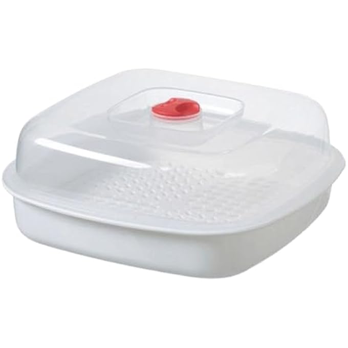 Microwave Oven Steamer Food Grade Steaming Heating Cookware Microwave Heating Bowl with Lid for Veggies Buns Rice Stews Vegetables Fish Baby Food Dinner