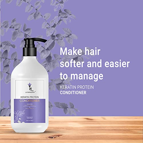 LA'BANGERRY Keratin Protein Conditioner | Smoothens & Hydrates Dry Frizzy Hair | For Shiny, Straight Hair | Sulfate & Paraben Free (250ml) - Image 3