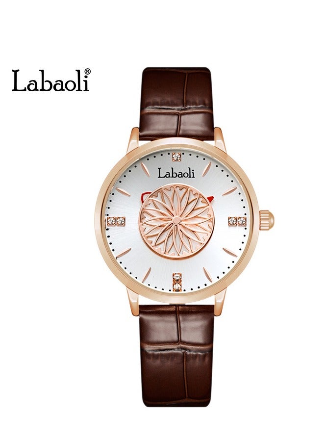 Labaoli's New Rose Gold Petal Pointer Belt Watch - Image 1