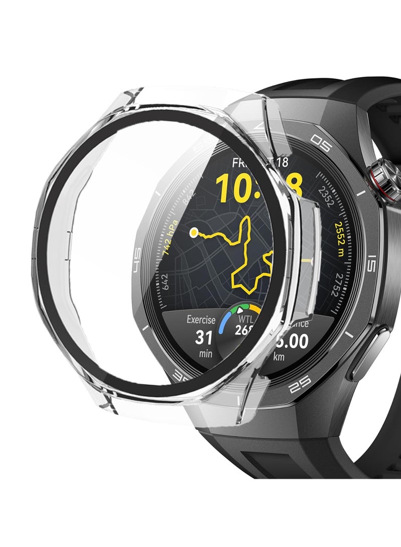 متوافق مع هواوي ووتش GT5 برو 46 مم 9H صلابة 360 درجة حماية كاملة مع المدمج في حالة الزجاج الصفر حماية شاشة الكمبيوتر حالة الغطاء ( شفافة ) - Image 1