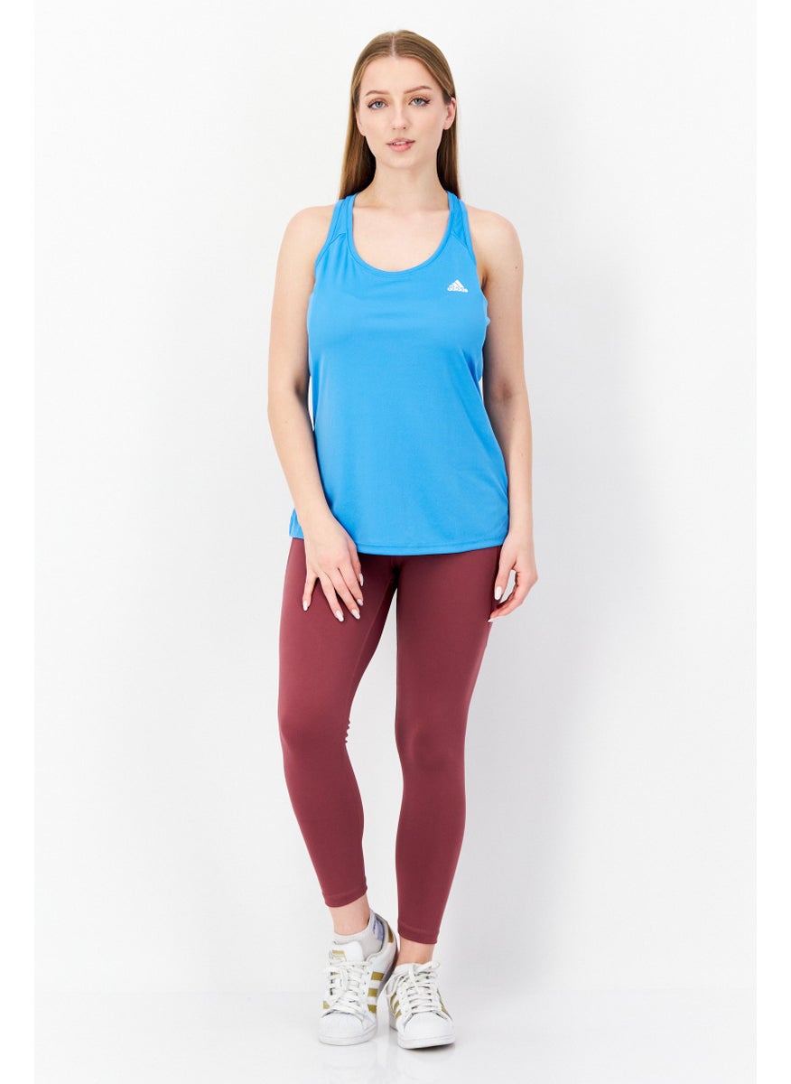 Adidas - Women Sportswear Fit Sleeveless Training Top, Sky Blue - Image 1