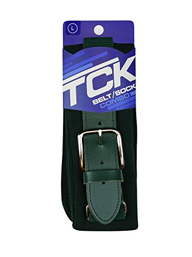 TCK Baseball/Softball Adult Belt & Socks Combo Set (Dark Green, Medium) - Dark Green,Medium - Image 2