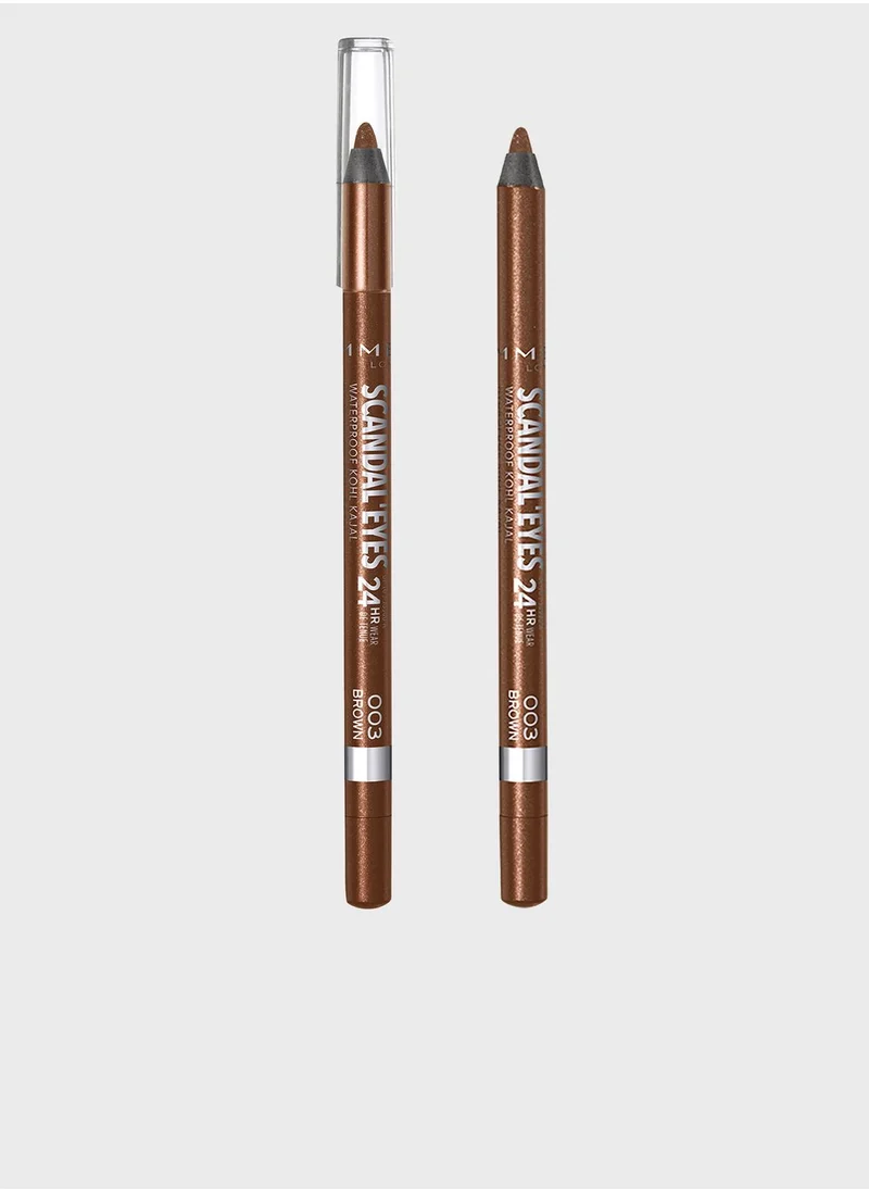 RIMMEL LONDON Rimmel Scandaleyes Waterproof Kohl Kajal Liner – 003 – Brown, 1.3g