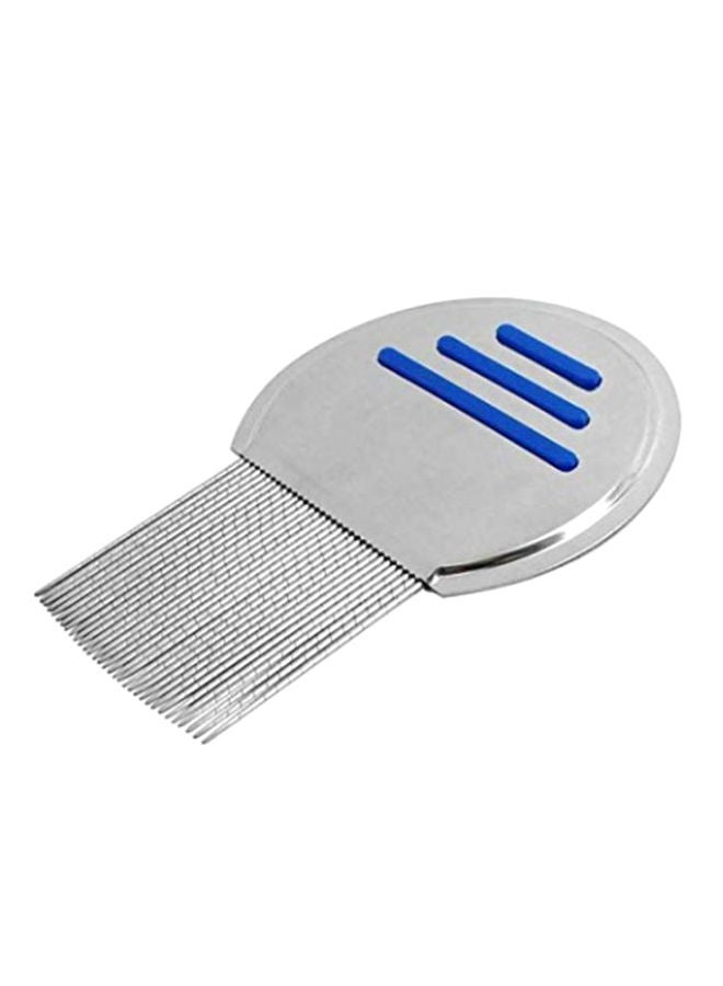 NIBEMINENT Grooming Fine Tooth Flea Comb Silver/Blue - Image 2