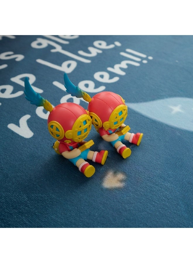 Home Box Joy Sea World Ben Whale Printed Flannel Rug 120 x 120 cm - Image 4