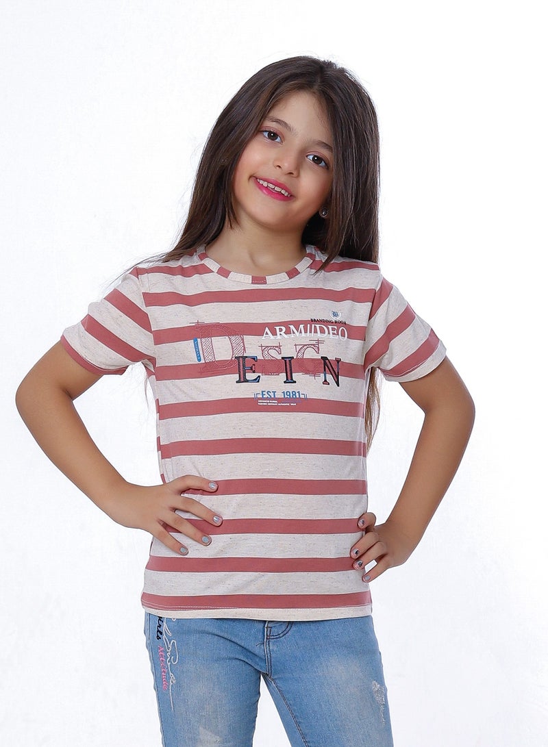 بيبو تيشيرت بناتي مطبوع نص كم_كاشمير - Image 1