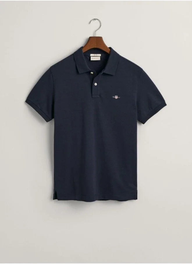 غانت Gant Slim Fit Shield Piqué Polo Shirt