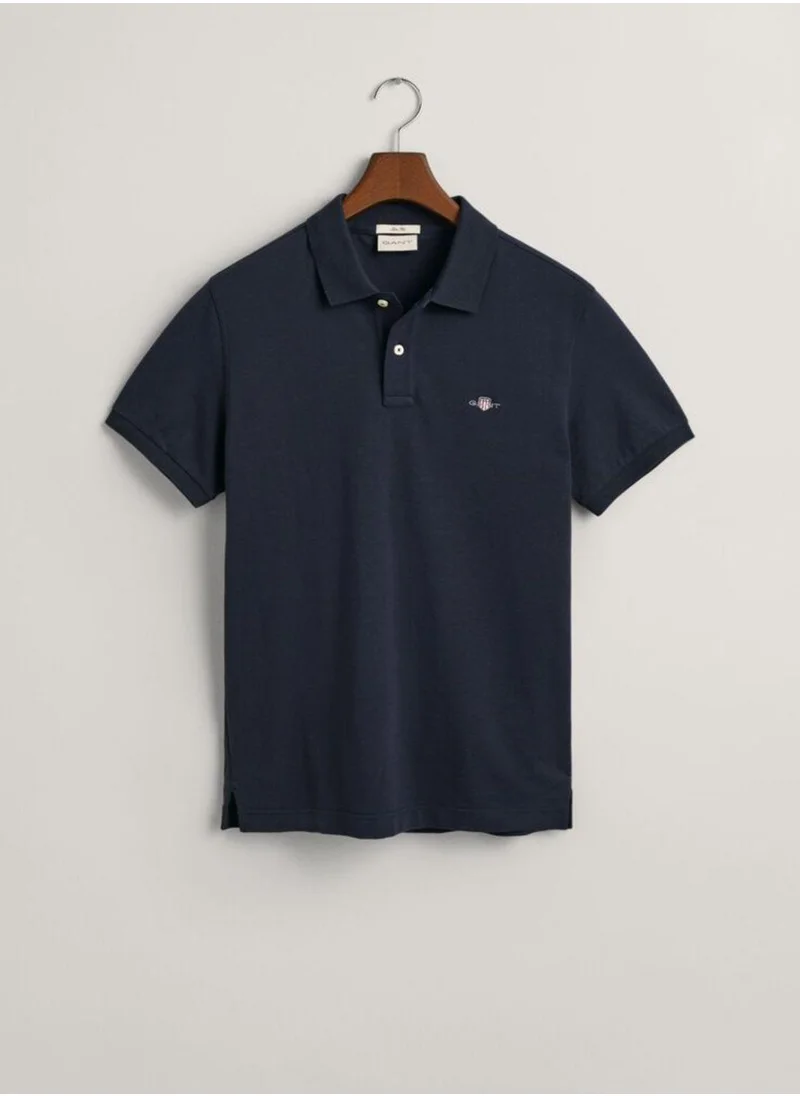 غانت Gant Slim Fit Shield Piqué Polo Shirt