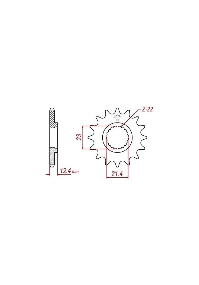 Wivplex 15T Motorcycle Front Sprocket Pinion - Image 2