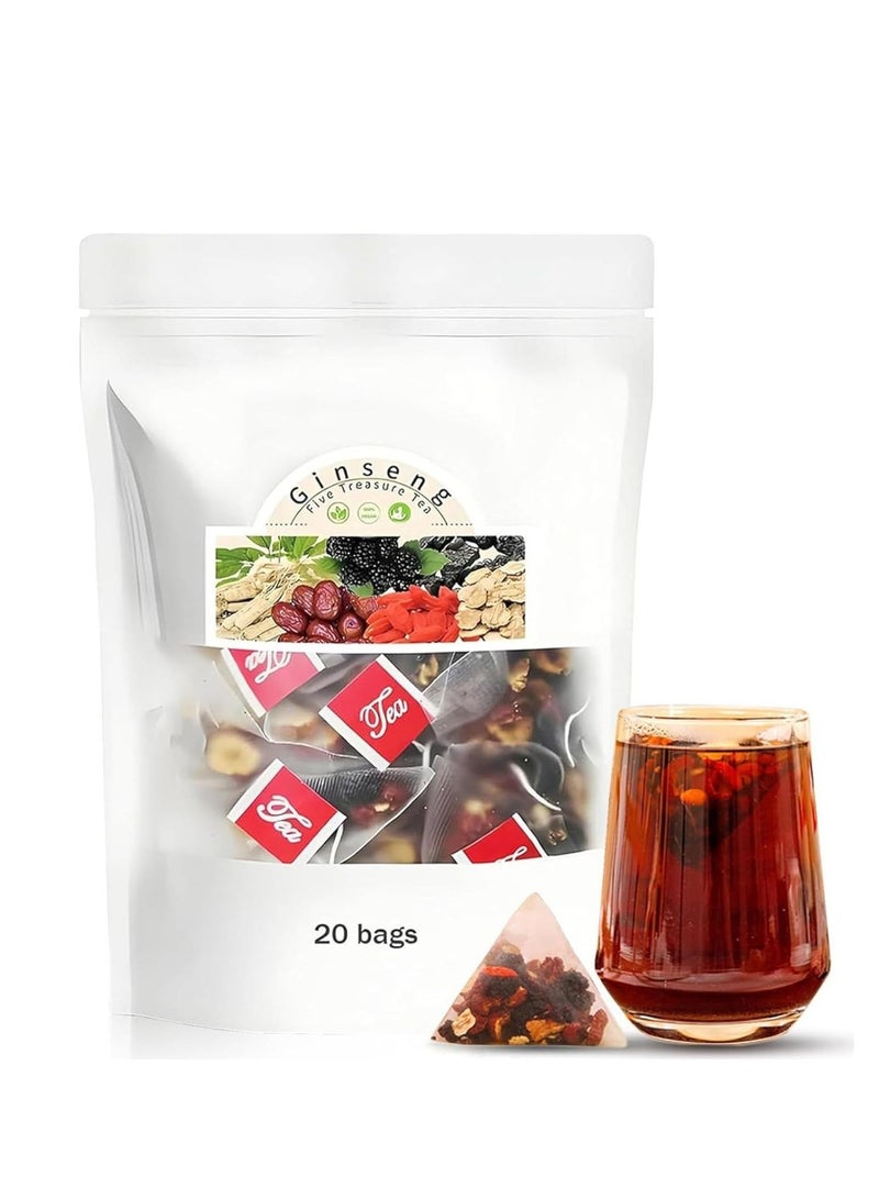 Wins Town Turmeric Kidney Tea Formula, Ginseng Five Treasures Tea, Organic Kidney Cleanse Tea, Traditional Healthy Kidney Cleansing Tea for Men & Women  - Image 1