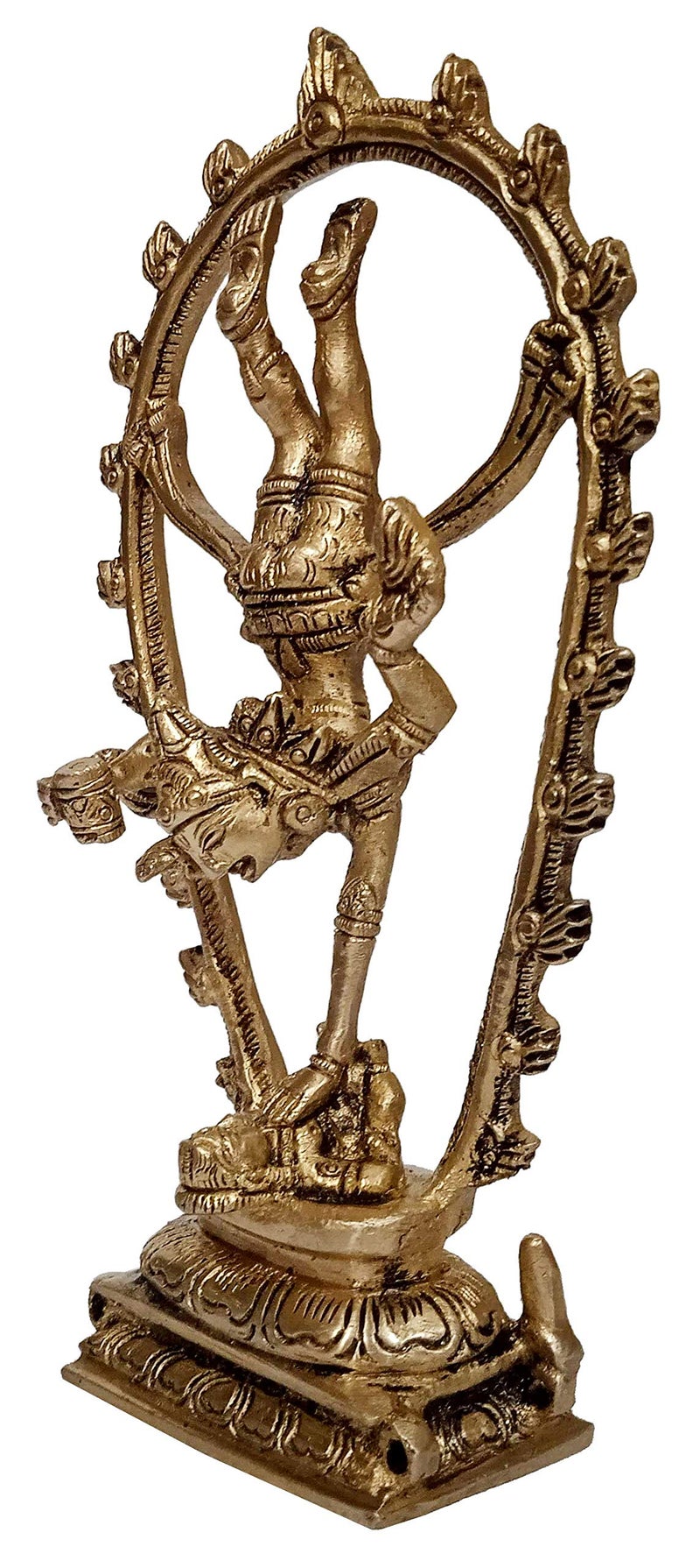 Purpledip Brass Idol Nataraja Shiva in Cosmic Dance: Rare Collectible Statue in Unique Pose (12254) - Image 5