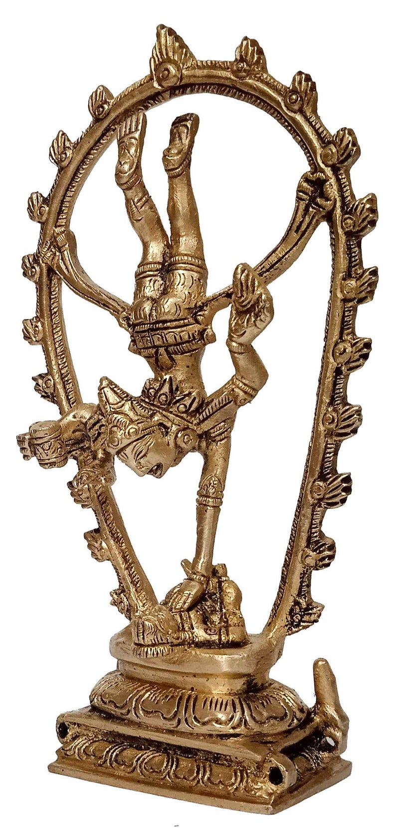 Purpledip Brass Idol Nataraja Shiva in Cosmic Dance: Rare Collectible Statue in Unique Pose (12254) - Image 3