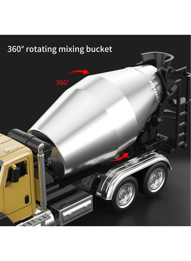 TEMI 3 Pack Of Diecast Engineering Construction Vehicles, Dump Truck, Digger, Mixer Truck, 1/50 Scale Metal Collectible Model Cars, Pull Back Car Toys With Opening Doors For Boys And Girls - Image 2