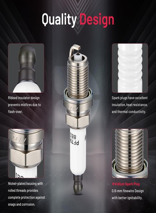 BDFHYK 91039 Platinum Iridium Spark Plugs Compatible with Buick 2013-2021 Encore,Compatible with Chevy 2011-2015 Cruze 2016 Cruze Limited, 2012-2020 Sonic Trax 1.4L L4 Replacement for XP3922 Set of 4 - Image 3