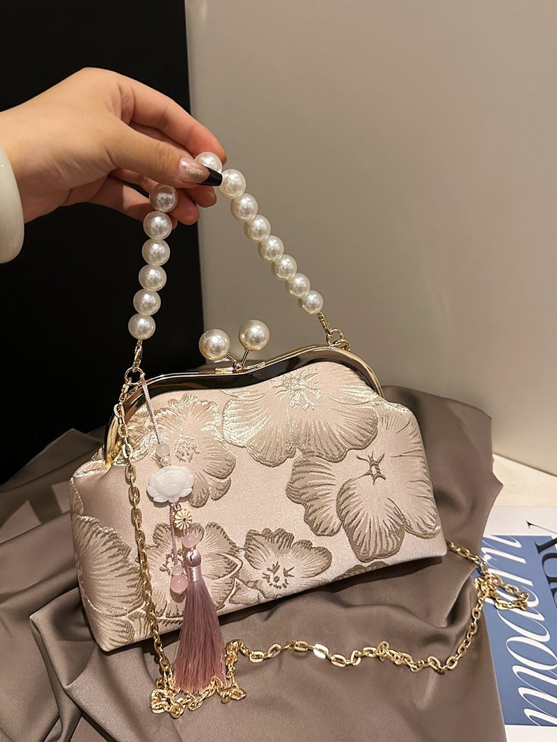 Chinese Trend New Style Embroidered Women'S Bag Beaded Handbag Evening Bag Fashion Chain Shoulder Bag - Image 5