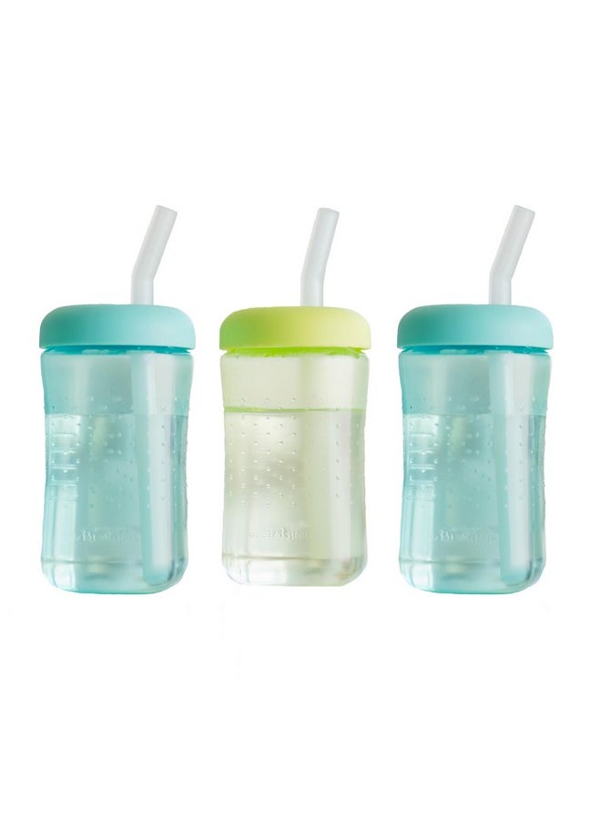 the FIRST years - The First Years Squeeze & Sip Toddler Straw Cups - Squeezable Transition Sippy Cup with Silicone Straw - Toddler Feeding Supplies - 7 Oz - 3 Count - Ages 6 Months and Up - Image 1