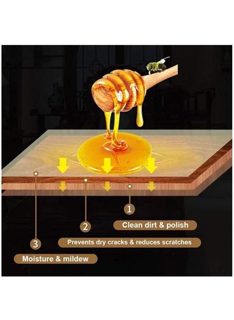 Cobest Beeswax Furniture Polish, 2 Pcs Wood Seasoning Beeswax with 2 Pcs Sponges for Furniture Wood Wax, All-Purpose Wood Floor Protector, Protect Dining Table, Floor Doors, Chairs Cabinets - Image 3